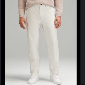 Lululemon Relaxed Tapered Twill Trouser Bone Men's Size 34